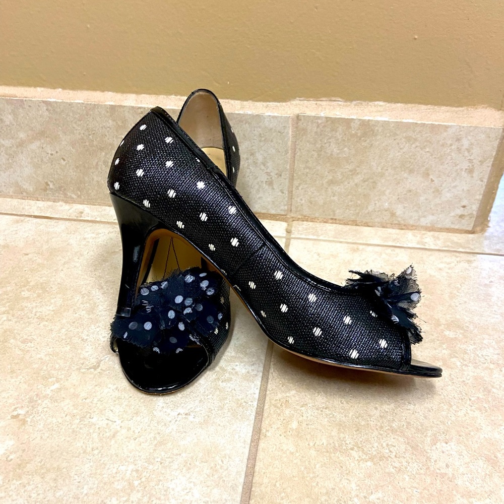 Kate Spade Shoes, polka dot black and white.